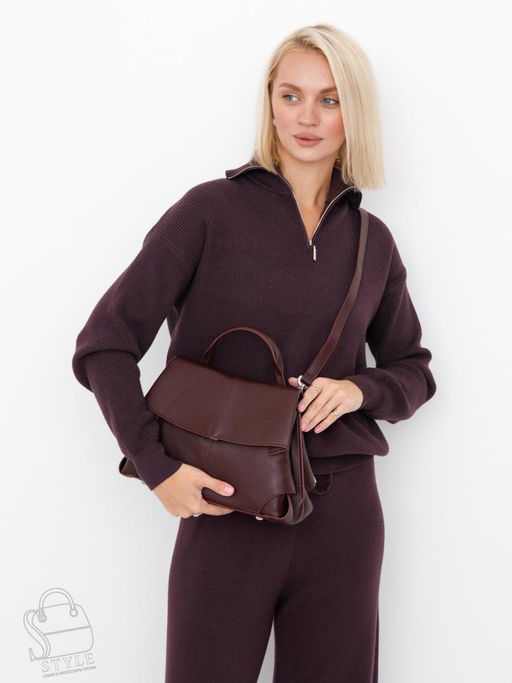 Сумка женская кожаная 2358Y dia purple Polina&Eiterou