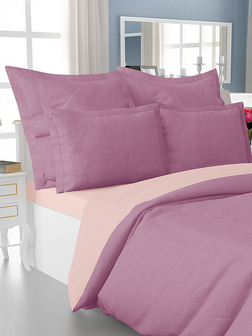 Наволочки 70x70 (2шт) сиреневый сатин