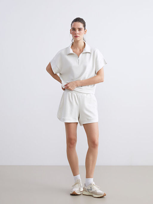 Dik Yaka Oversize Kad?n Sweatshirt