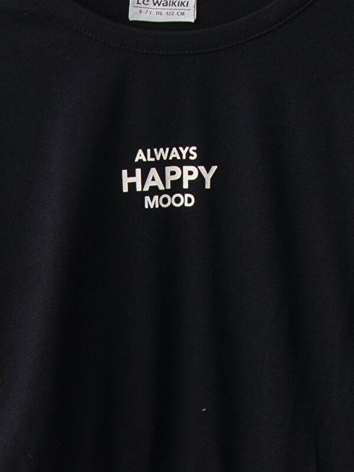 Bisiklet Yaka Bask?l? Uzun Kollu K?z ?ocuk Sweatshirt - Waikiki фото 3