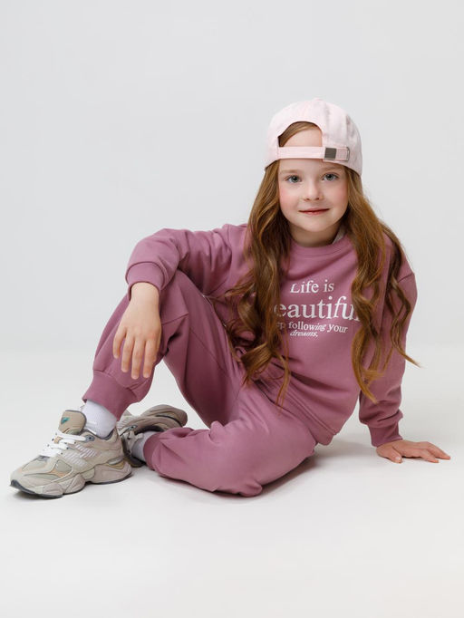 КР 302827/темная орхидея к591 джемпер (свитшот) для дев