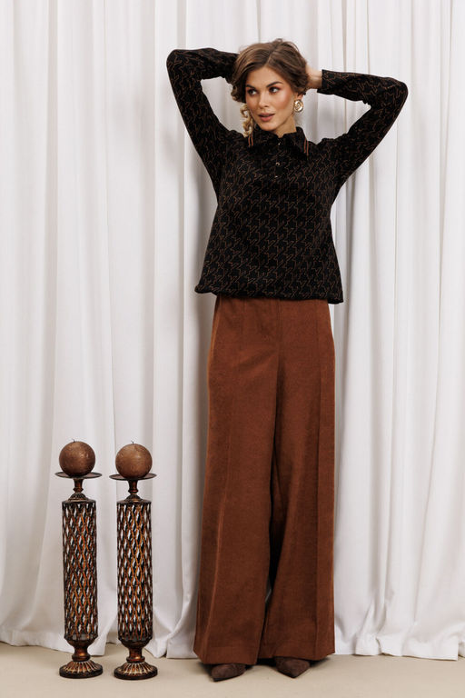 Костюм Gizart 5436 черный-медь, коричневый