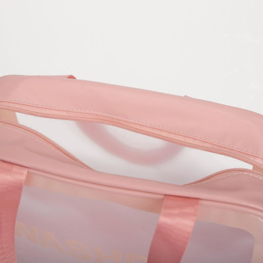 Косметичка-сумка на молнии для бассейна, большая, с ручками, с принтом Washbag, розовая - Simaland фото 3
