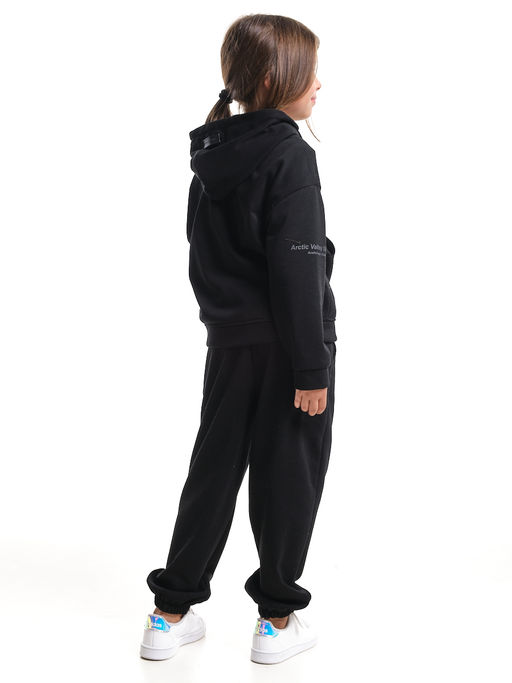 Спортивный костюм для девочки на молнии 22-8049 черный - Mini maxi фото 6