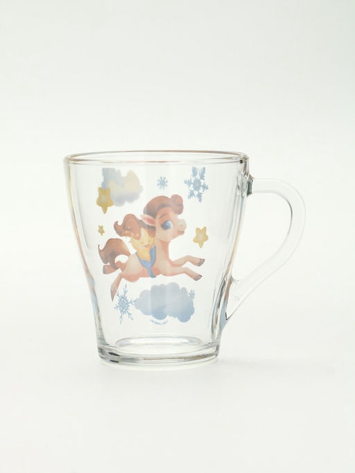 Кружки стеклянные новогодние «Весёлого праздника. Лошади», набор 2 шт. по 300 мл