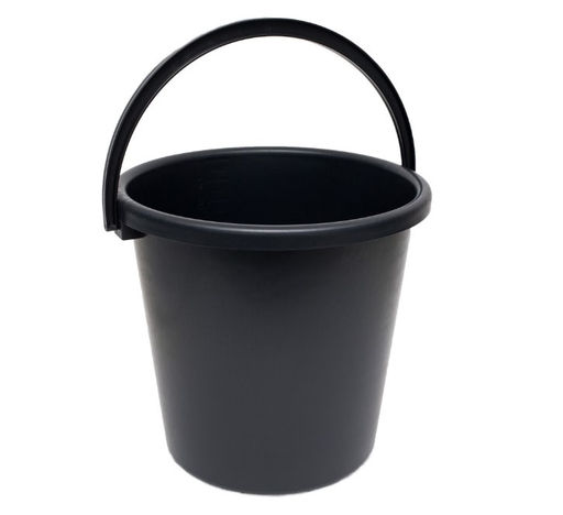 Ведро 10л с мерной шкалой черное хозяйственное - Полимербыт фото 2