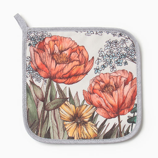 Набор кух. Этель Маковые поля варежка-прихватка 20х28см, прихватка 19х19см,100% хл  фото 4