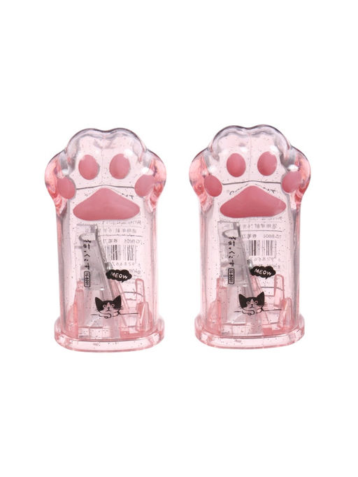 Набор 2 штуки точилки с контейнерами МИКС Лапка