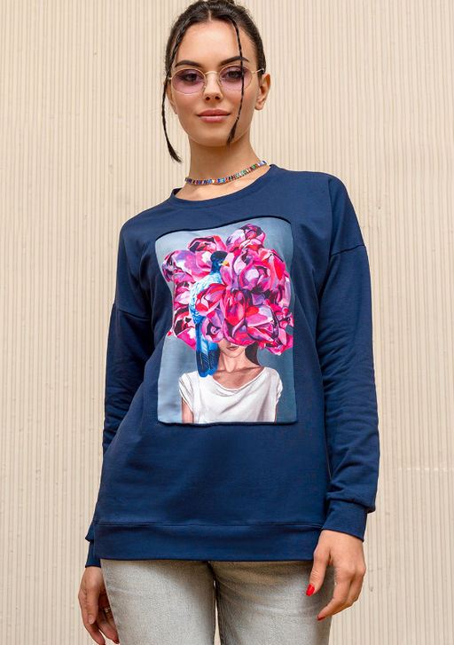 Удлинённый свитшот со вставкой ASTP037, джемпер, футер - Sahar art lab фото 11