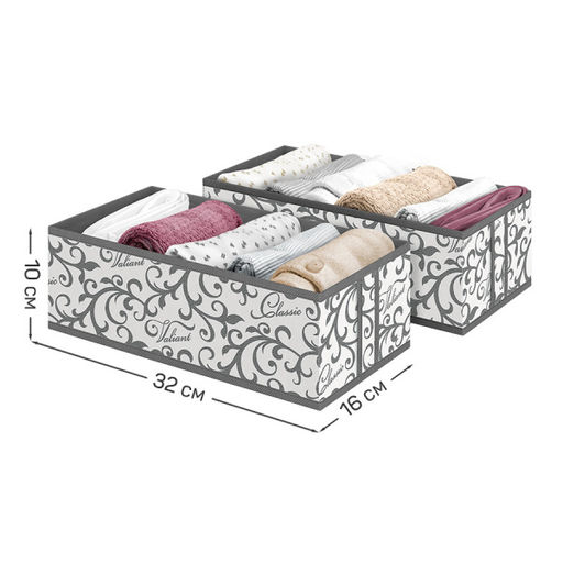 Набор органайзеров для белья, 2 шт., без крышки, 32*16*10 см Valiant фото 28