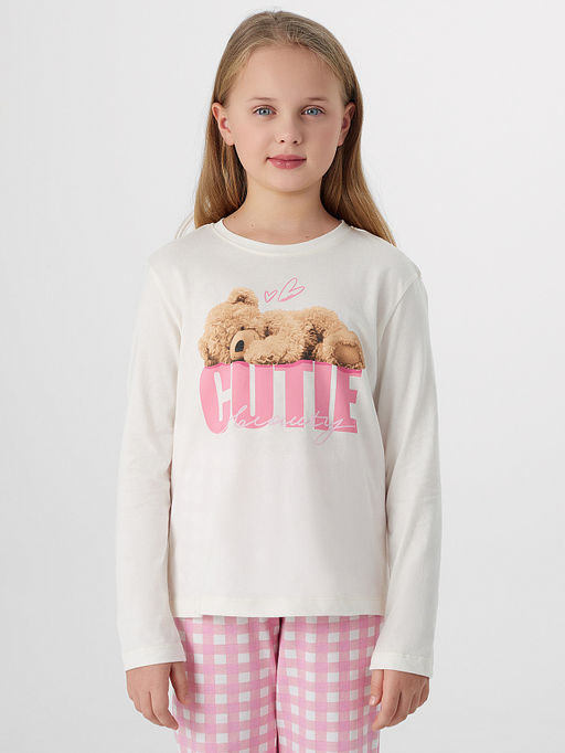 Комплект для девочек розовый с надписью Cutie beauty - Mark formelle фото 3