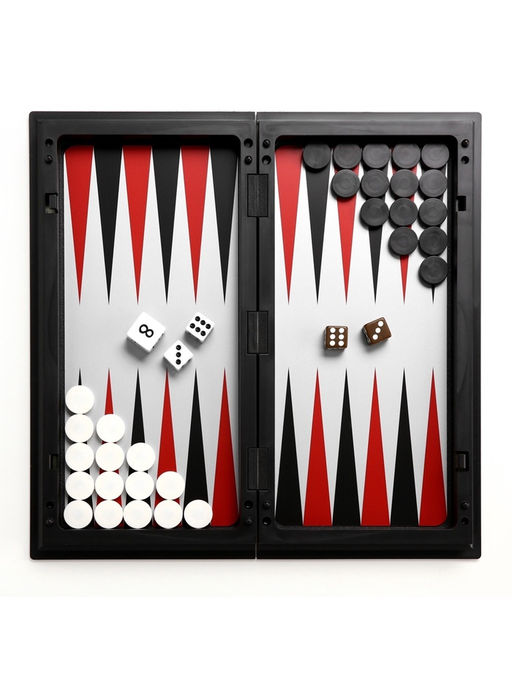 Шахматы с шашками и нардами «Классика», 3 в 1, магнитная доска 25×25 см