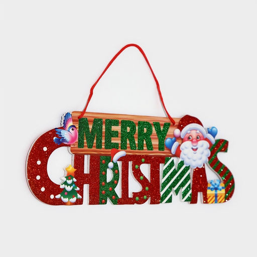 Новогоднее украшение настенное Mery Christmas, подвеска, 14.7?42 см