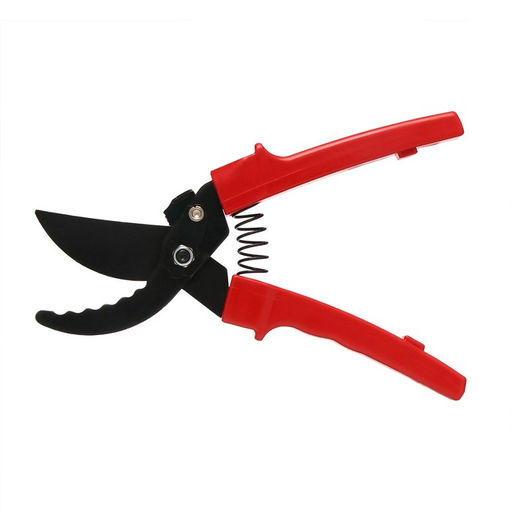 Секатор плоскостной, 9" (23 см), с пластиковыми ручками, МИКС