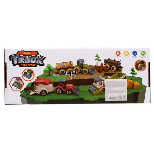 Конструктор винтовой Комбайн с прицепом, с отвёрткой - Simaland фото 9