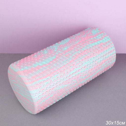 Ролик массажный спортивный Woohooo СELL 30x15/ розово-голубой /уп10