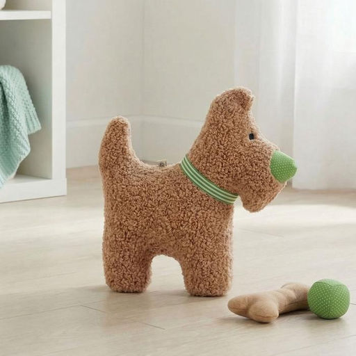 Подушка декоративная арт.1184692-33 Щенок БЕНО хлопок беж