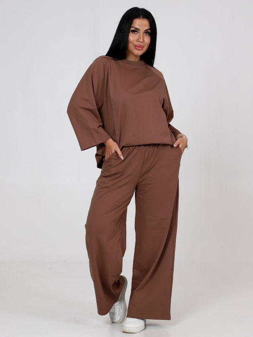 СК-2303 ЖЕНСКИЙ СПОРТИВНЫЙ КОСТЮМ (Коричневый) - А-дина фото 4