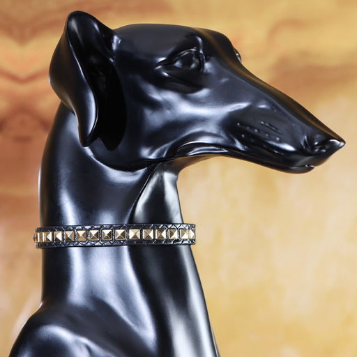 Ошейник рифленый Грани, 33 х 1,2 см, ОШ 23-29, чёрный - Пижон фото 7