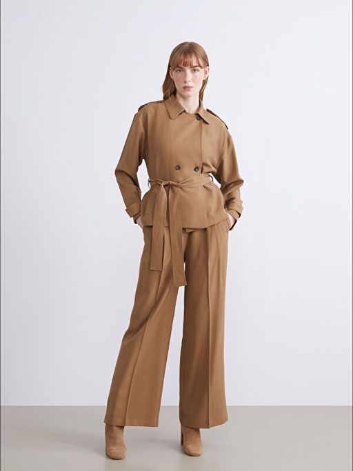 G?mlek Yaka Oversize Kad?n Ceket