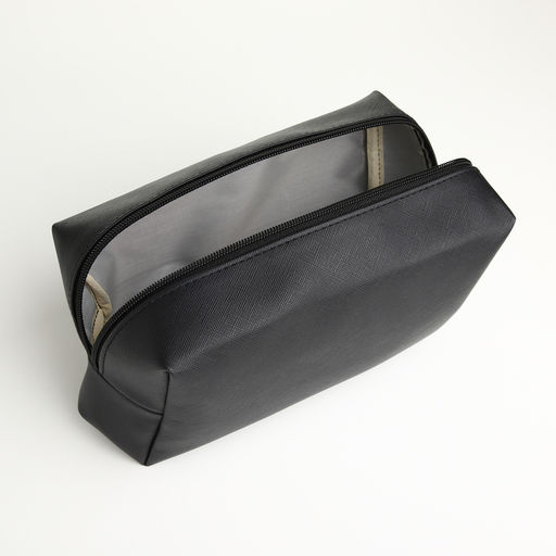 Косметичка женская на молнии, объёмная, чёрная - Simaland фото 3