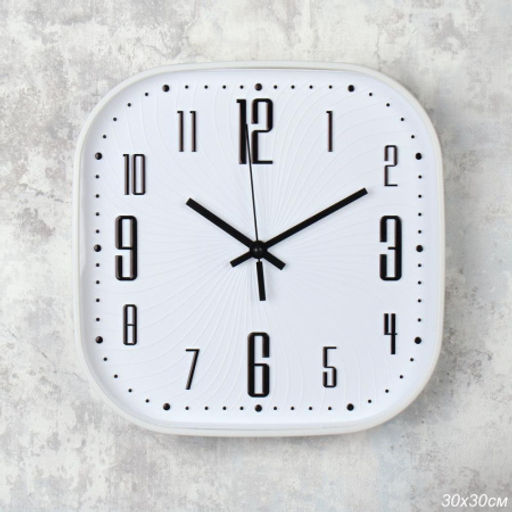 Часы настенные 30 см белые / Y8030T19-3 /уп 20/