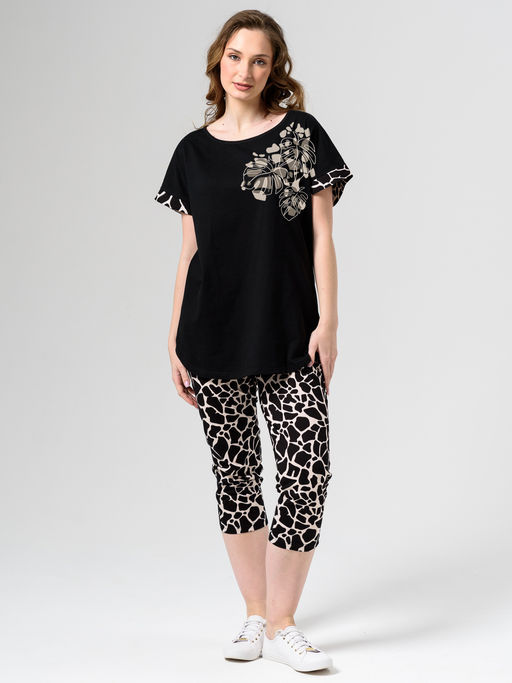 Костюм женский Оптима Саванна из хлопка черный  фото 29