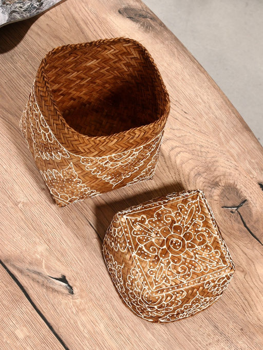 Корзинка плетёная «Марокко», 14×14×23 см