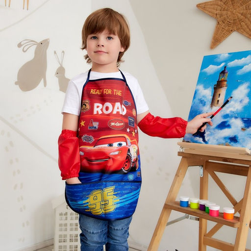 Фартук с нарукавниками детский «Тачки», 49×39 см