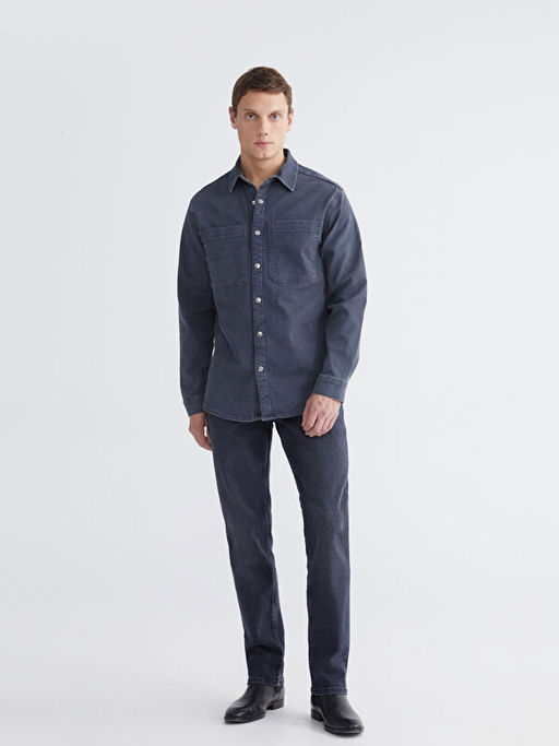 Rahat Kal?p Erkek Jean G?mlek