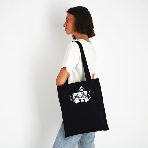 Сумка шопер Аниме 35х0.5х40 см, отд без молнии, без подклада, чёрная - Nazamok фото 8