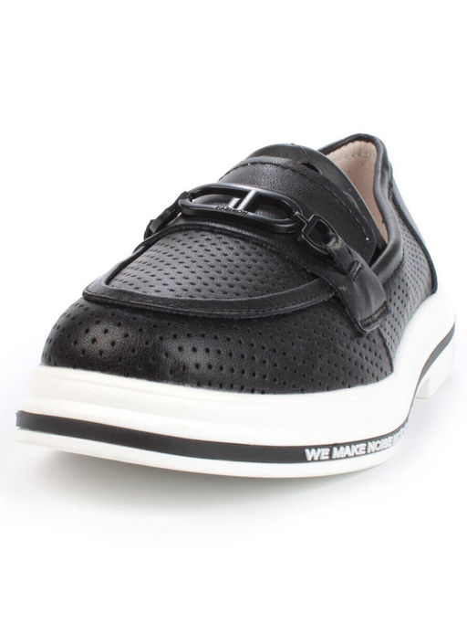 03-PDD170-3 BLACK Лоферы женские (натуральная кожа)