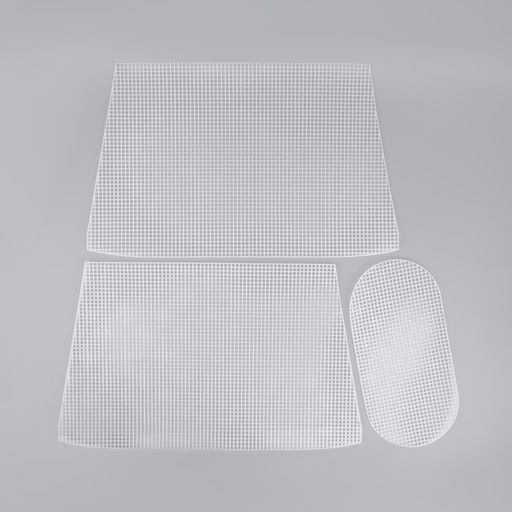 Канва-основа для вышивания корзины, пластиковая, 47,5 × 29,5 × 38,5 см, 30 × 15 см, цвет белый