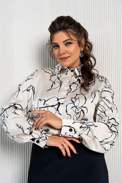 Костюм Aira Style 24-15 Бежево-черный  фото 11