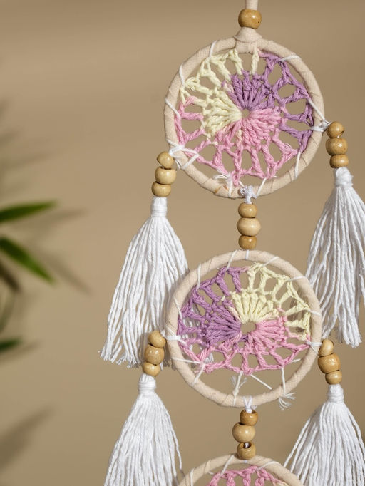 Ловец снов, 6×70 см, белый с розовым