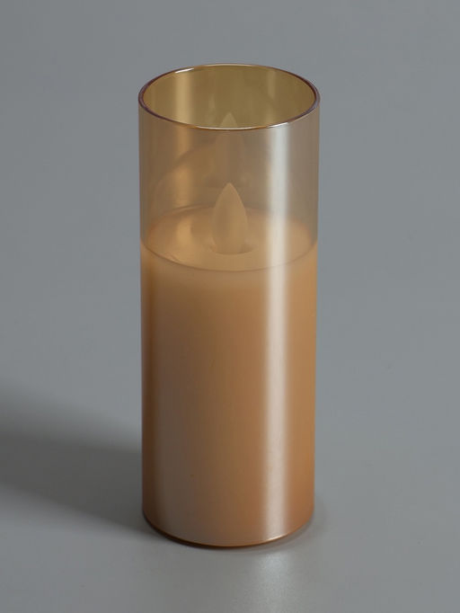 Светодиодная свеча «Золотистая», 14×5.5 см, от батареек AAx2, свечение тёплое белое