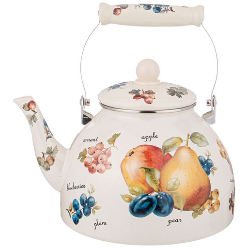 ЧАЙНИК AGNESS ЭМАЛИРОВАННЫЙ СЕРИЯ ФРУКТЫ 4 Л