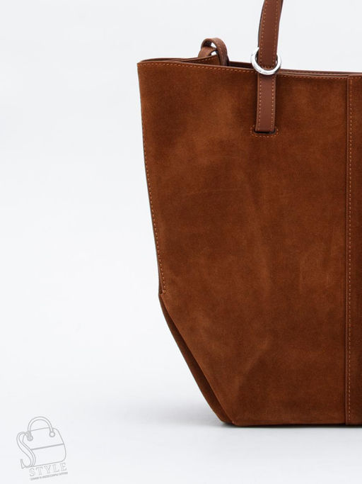 Сумка женская кожаная 2403YF brown Polina&Eiterou