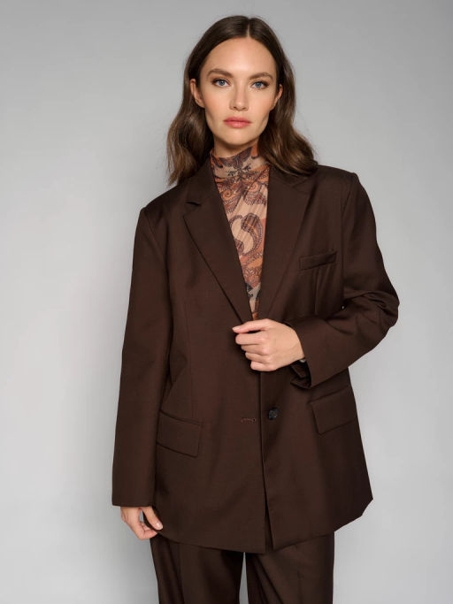 Пиджак женский 12411-34011 d.brown - Eleganzza фото 4