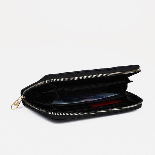 Кошелёк на молнии, цвет чёрный - Simaland фото 3