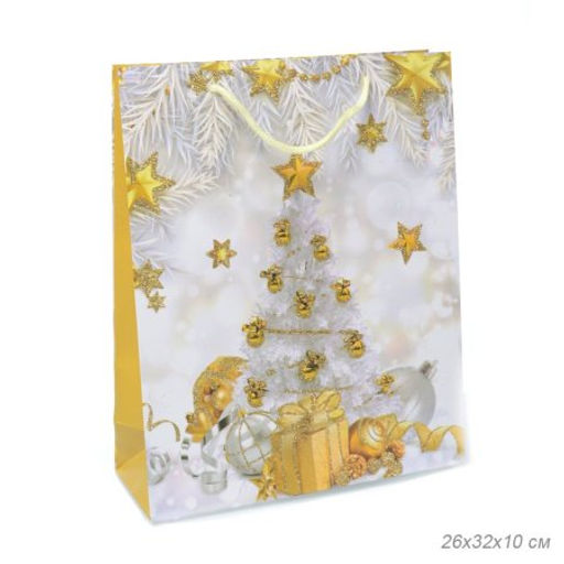 Цена за 12 шт. Пакет подарочный 26х32х10 / 362-33-M /уп 12/480/Новый год - ГалеонТрейд фото 5