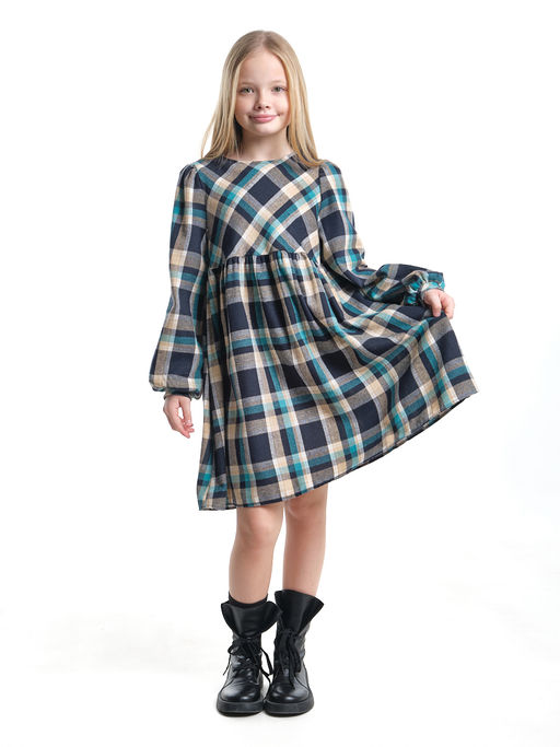 Платье для девочки нарядное UD 7787 голубой/коралловый - Mini maxi фото 8