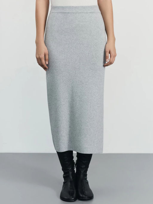 Вязаная юбка миди с вискозой / Zarina