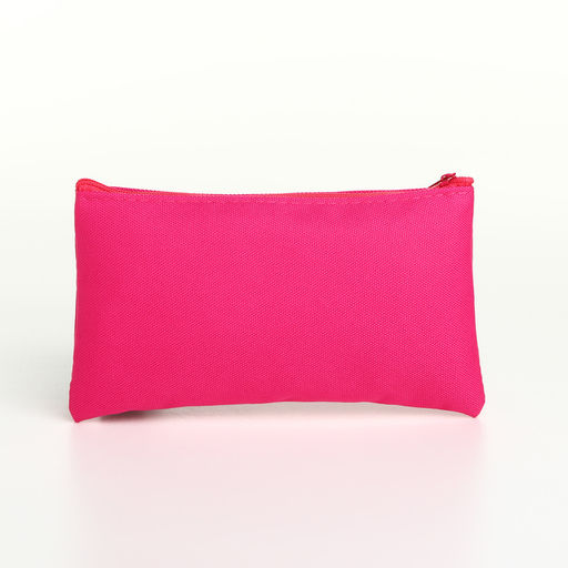 Цена за 3 шт. Косметичка-пенал на молнии, плоская, маленькая, малиновая - Simaland фото 2