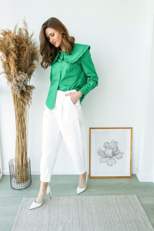 Блуза AURA 2046-170 зелёный  фото 2