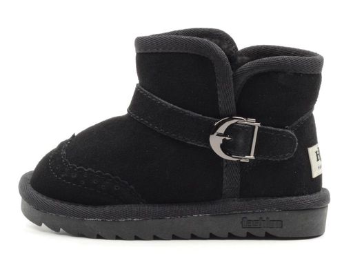 17103-1 BLACK Угги детские (натуральная замша, искусственный мех) - Фабричный китай фото 6