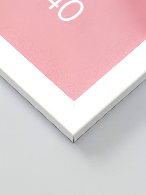 Фоторамка для фото 30×40 см Oframe, пластик, белый, (пластиковый экран)