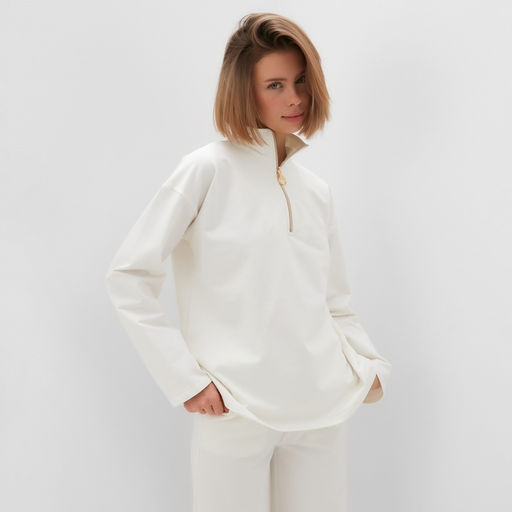 Костюм женский: джемпер, брюки, MINAKU: Casual Collection, размер 44, экрю
