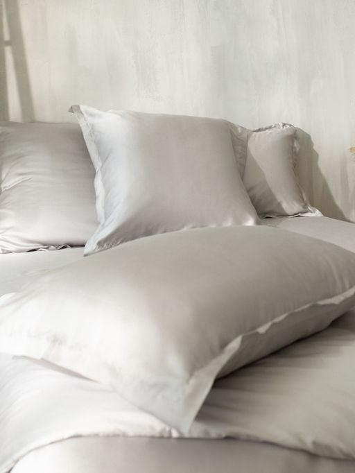 Наволочка SL Home Tencel, 70×70+3 см, тенсель, эвкалиптовое волокно 100%, светло-серая