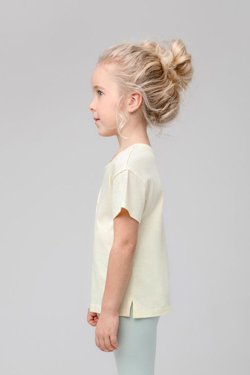 КР 302078/банановый мусс фуфайка (футболка) для дев